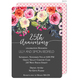 Charcoal Watercolor Roses Invitations Image 5 of 6